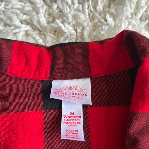 Plaid Red Black Pajama Nightgown - Picture 5 of 9